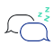 Icon of chat bubbles.
